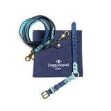 Timeless Dog Collar and Lead Set DoggySquad XS Royal Blue Hands-Free Lead